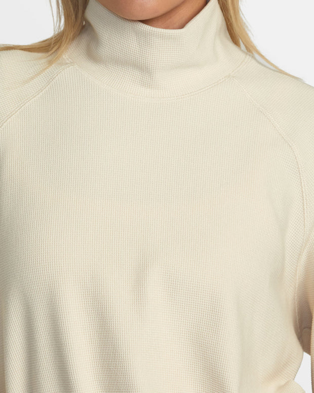 Sofie waffle mock neck