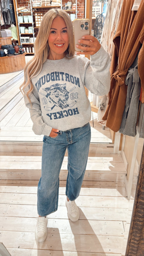 Hockey crewneck fleece