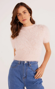 Millie fluffy knit tee