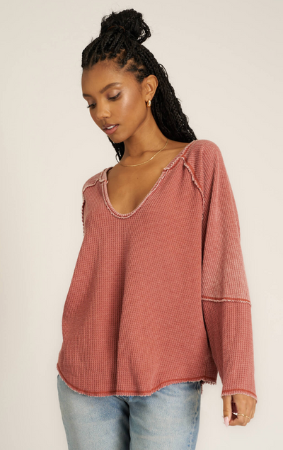 Wylder scoop neck burnout long sleeve