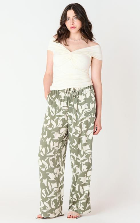 wide leg satin pant