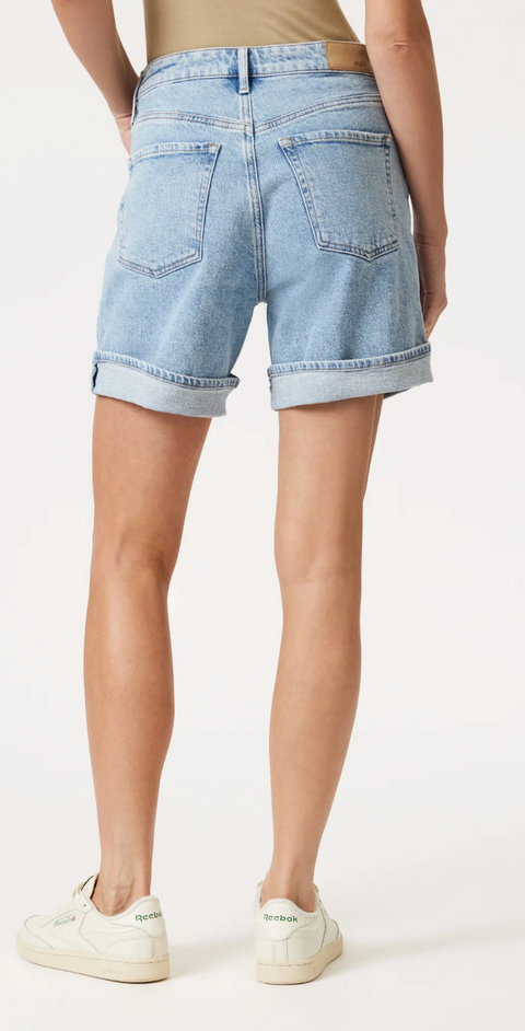 Heidi long cuffed denim short