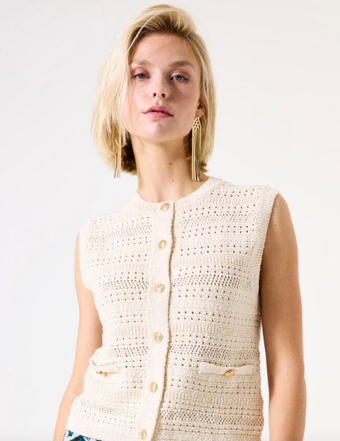 Sleeveless cardigan