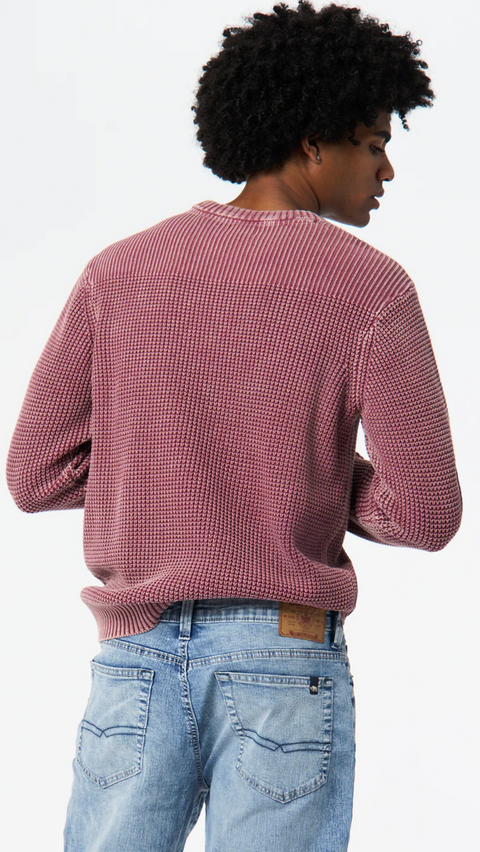 Washy textured knit sweater