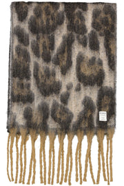 Chunky cheetah scarf