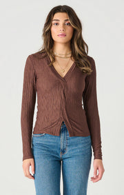 textured twist front top