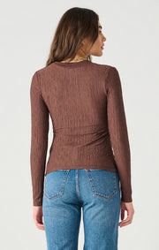 textured twist front top