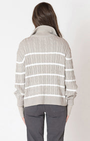 Half zip cable sweater