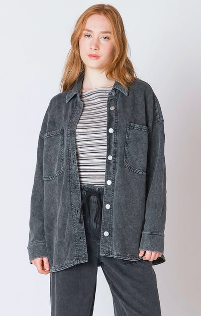 Knit denim jacket