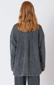Knit denim jacket