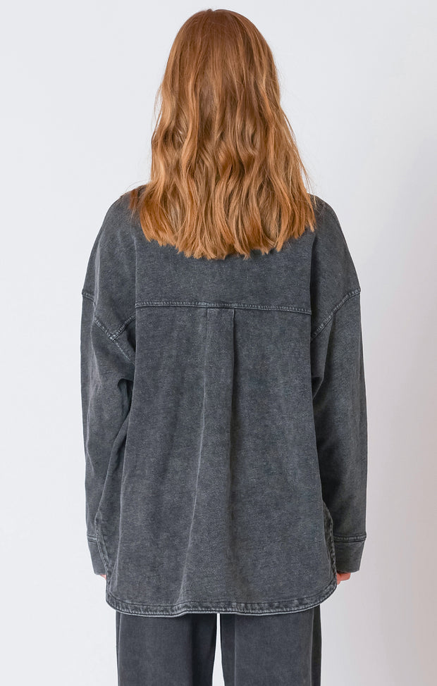 Knit denim jacket