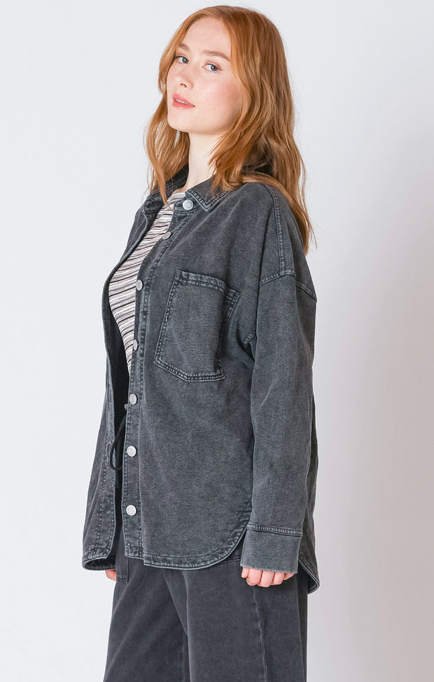 Knit denim jacket