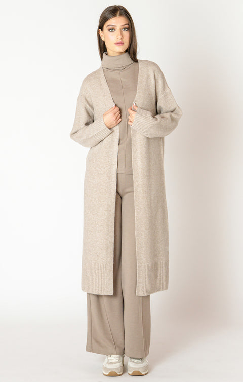Long open cardigan