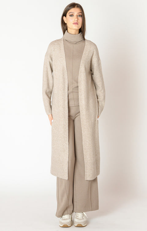 Long open cardigan