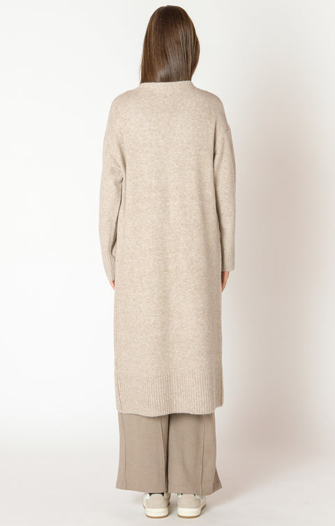 Long open cardigan