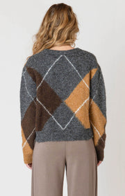 V-neck patterned sweater