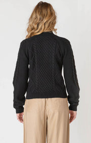 Half zip cable sweater