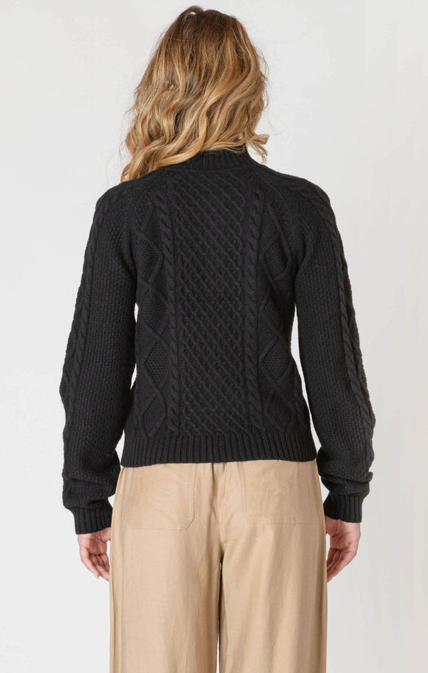 Half zip cable sweater
