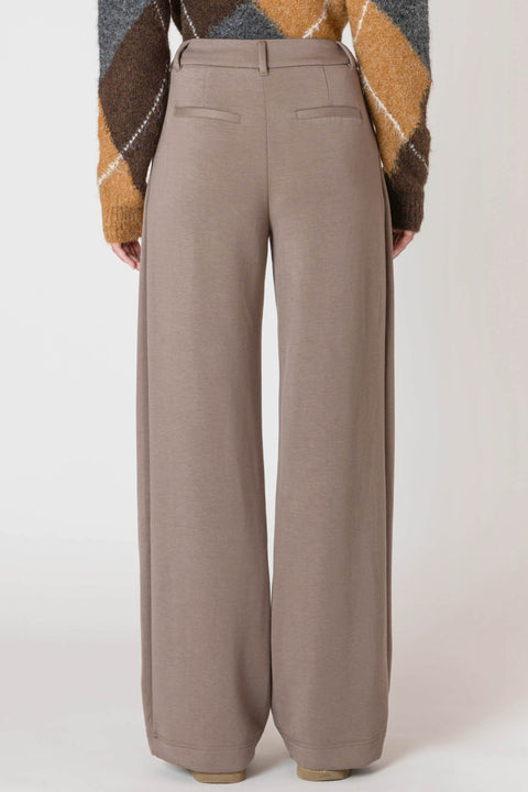 Wide leg knit trouser