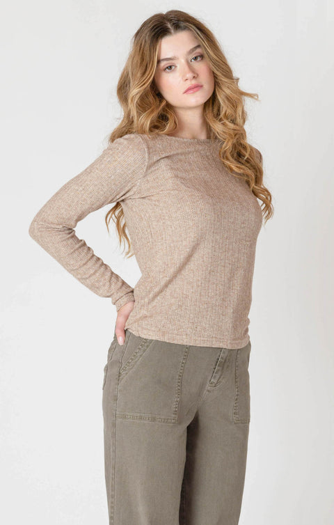 Boatneck textured top
