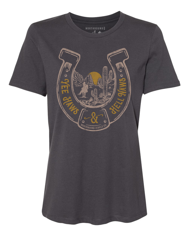yee haws & hell naws t-shirt