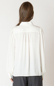 relaxed button front blouse