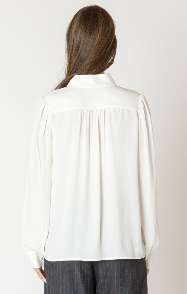 relaxed button front blouse