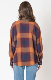 Textured plaid shirt