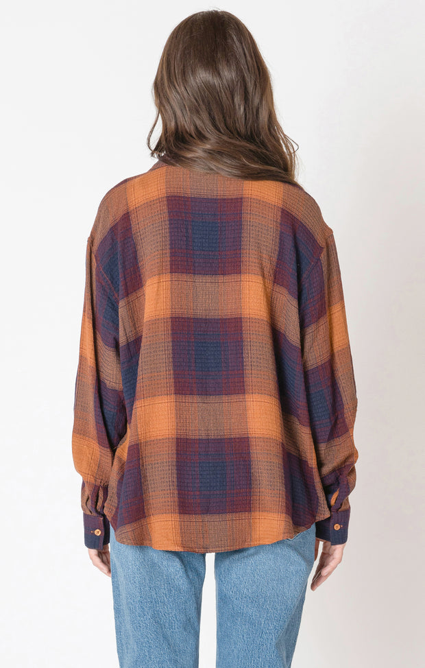 Textured plaid shirt