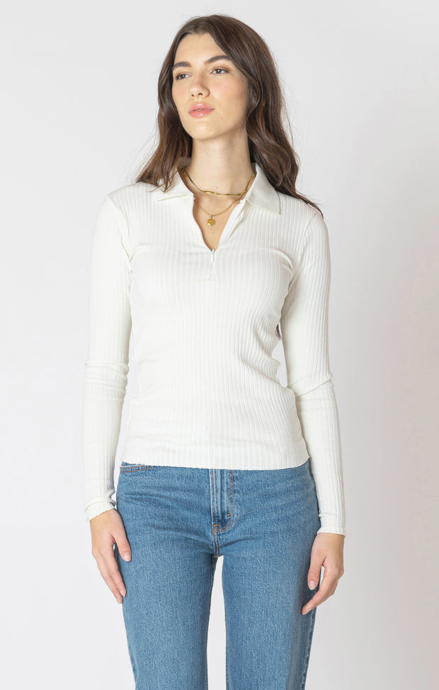 Half zip knit top