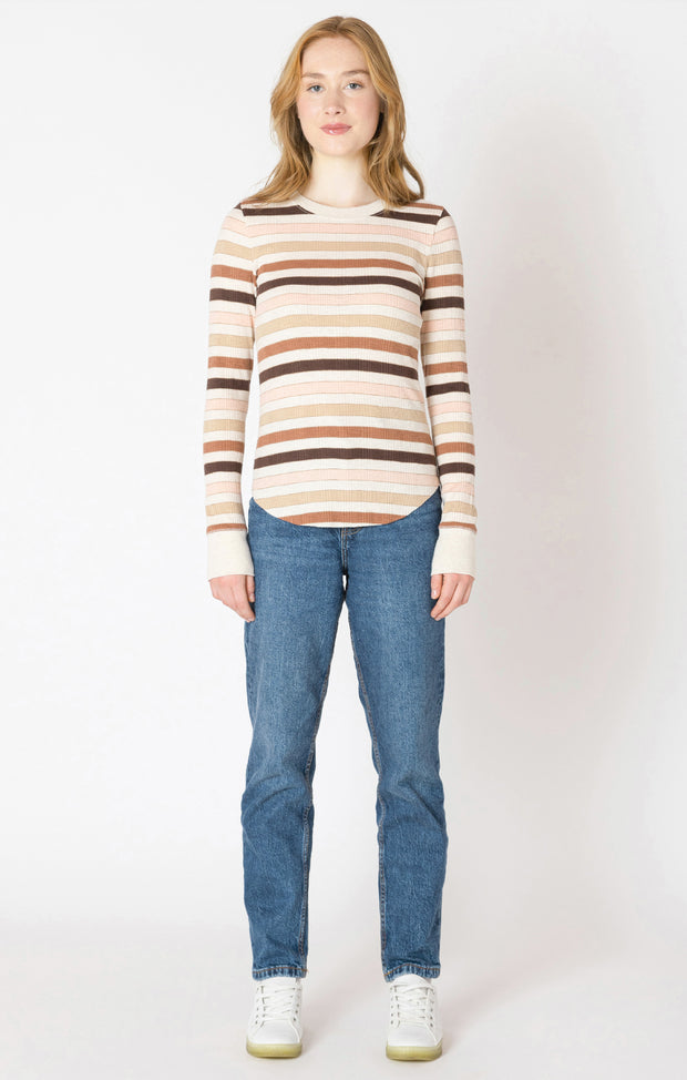 Ribbed neckline tee