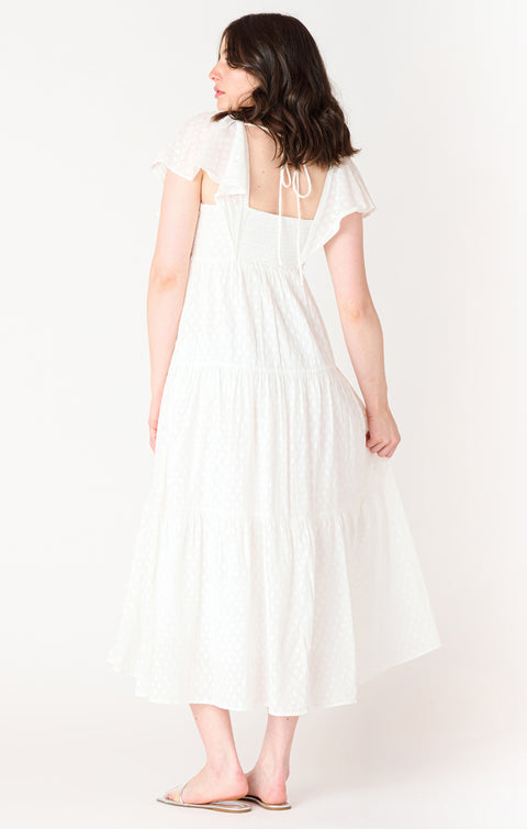 Flutter sleeve maxi dress