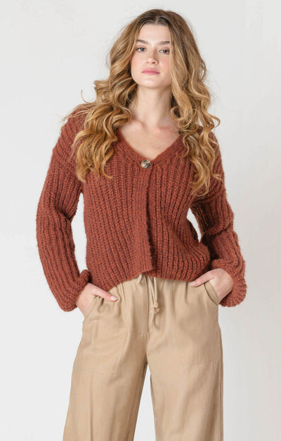 single button cardigan
