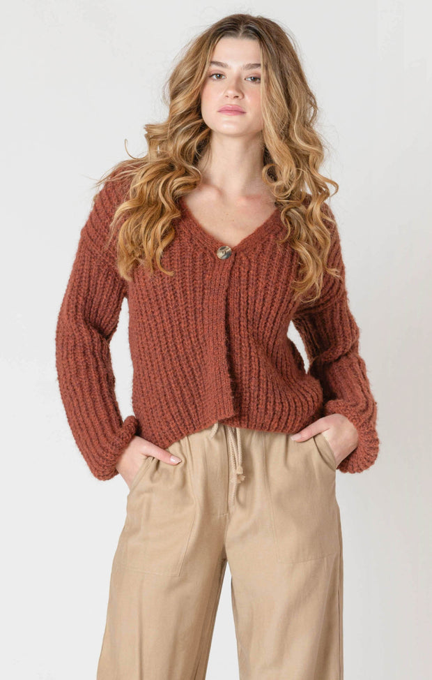 single button cardigan