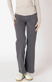 Straight leg twill pant