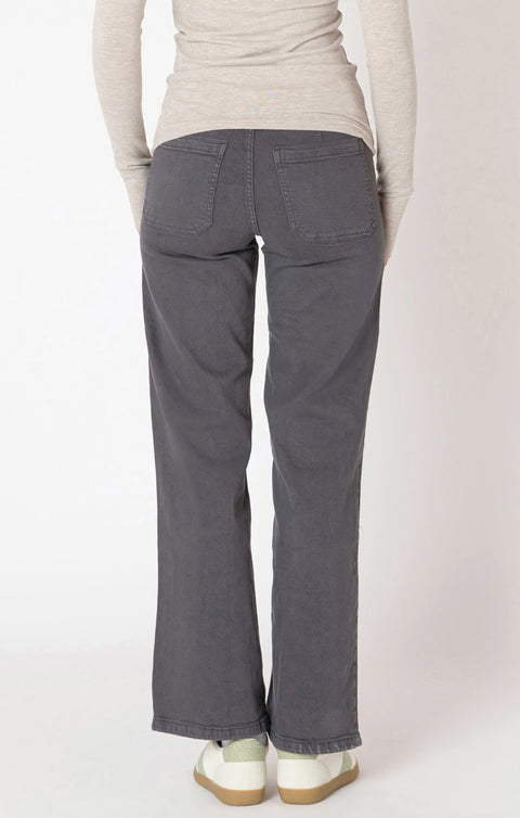Straight leg twill pant