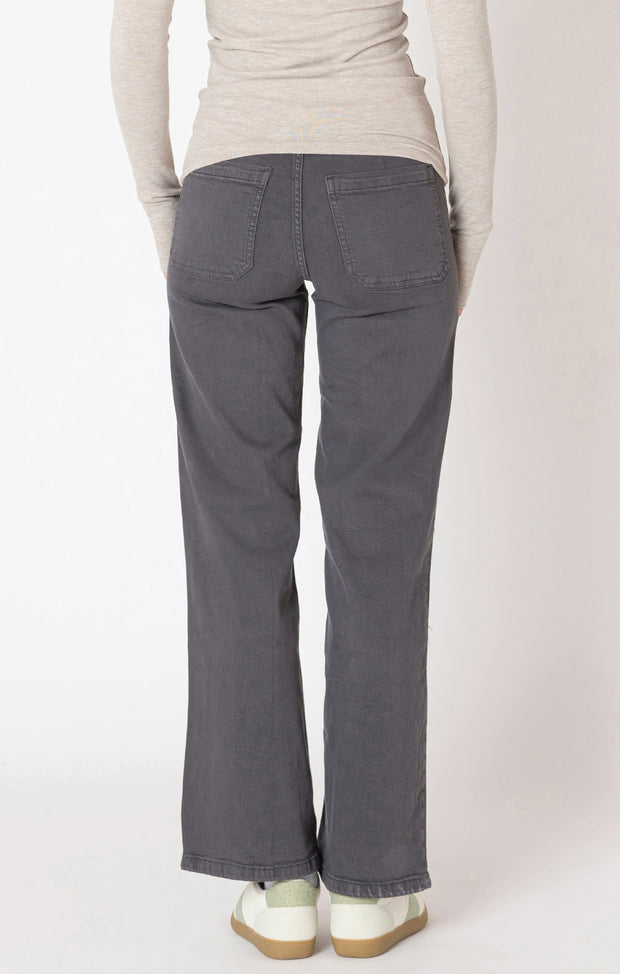 Straight leg twill pant