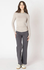 Straight leg twill pant