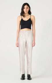 pull on plisse velvet pant