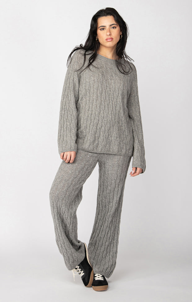 cable knit sweater pant